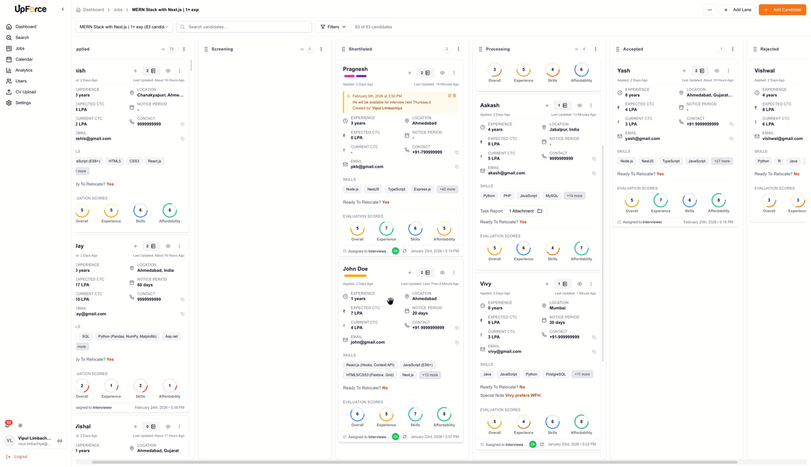 Drag-and-Drop Candidate Assignment